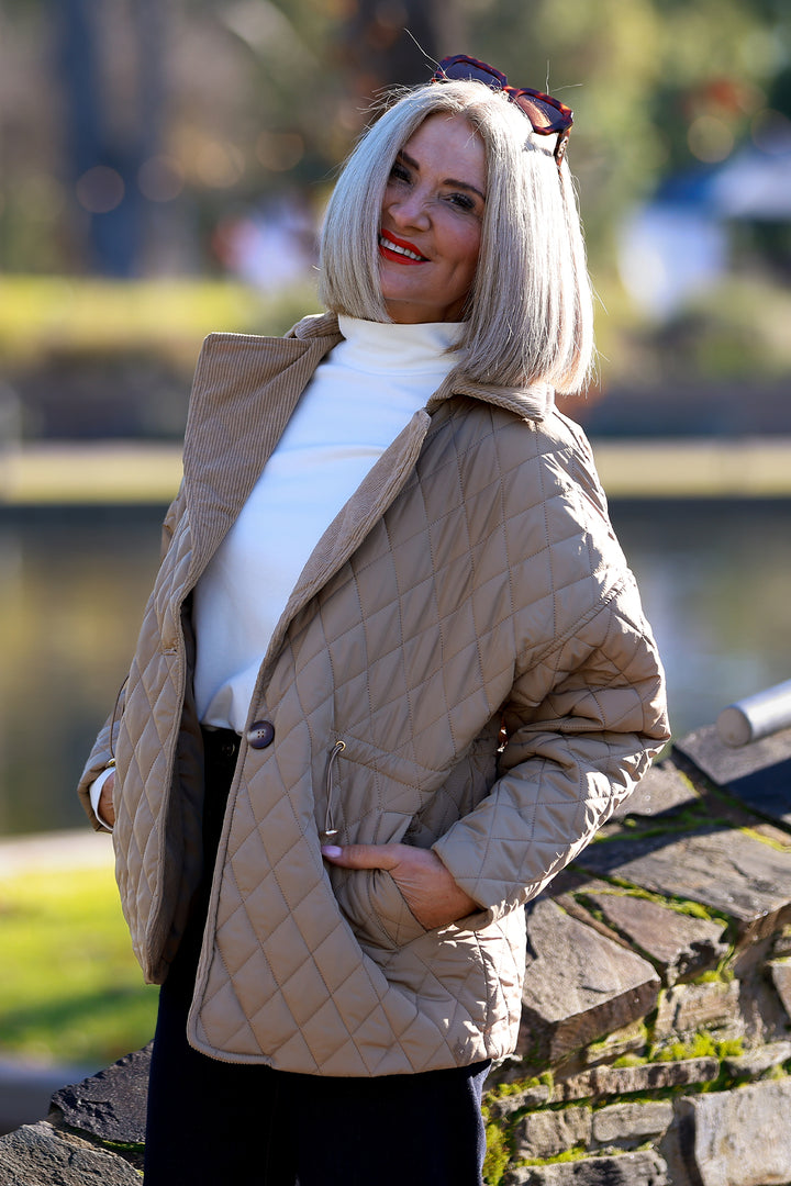 Kirribilli Quilted Jkt | TOFFEE