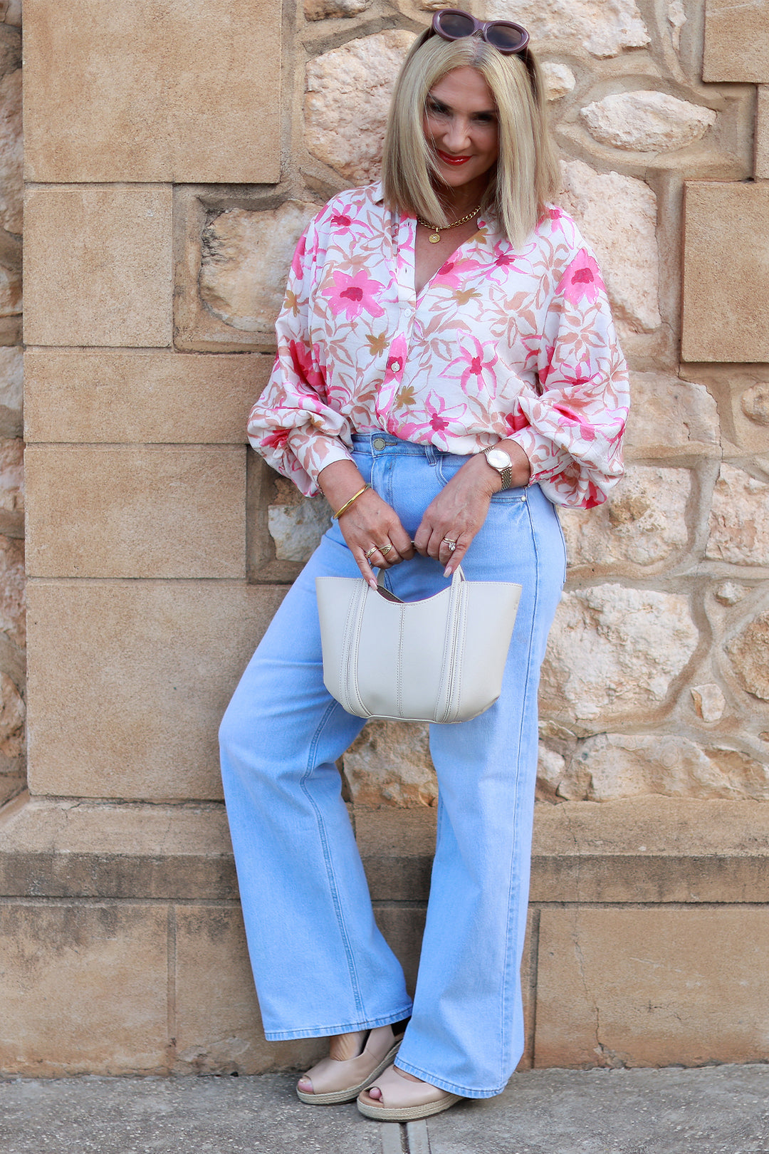 Belamy Shirt | PINK & IVORY