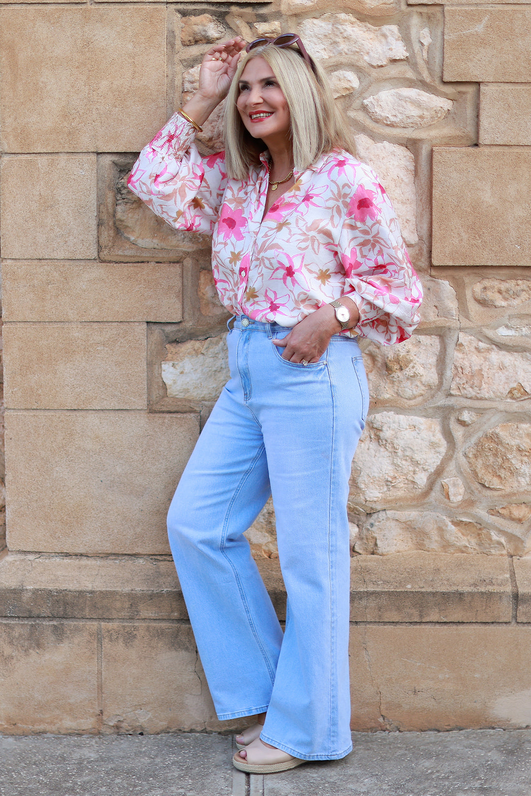 Belamy Shirt | PINK & IVORY