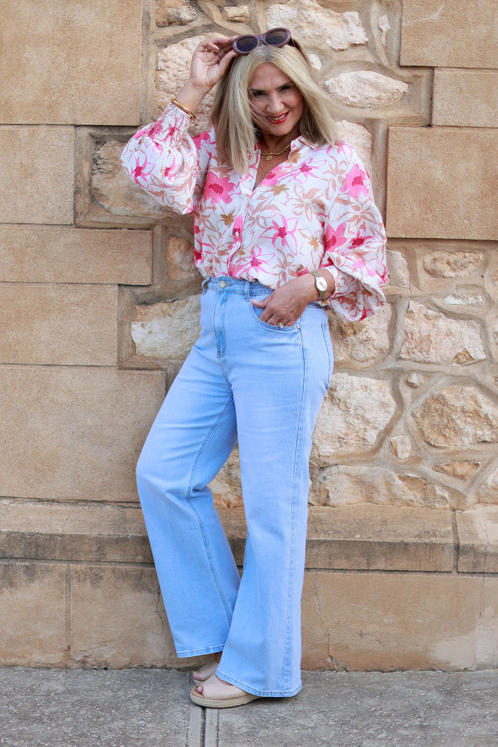 Belamy Shirt | PINK & IVORY