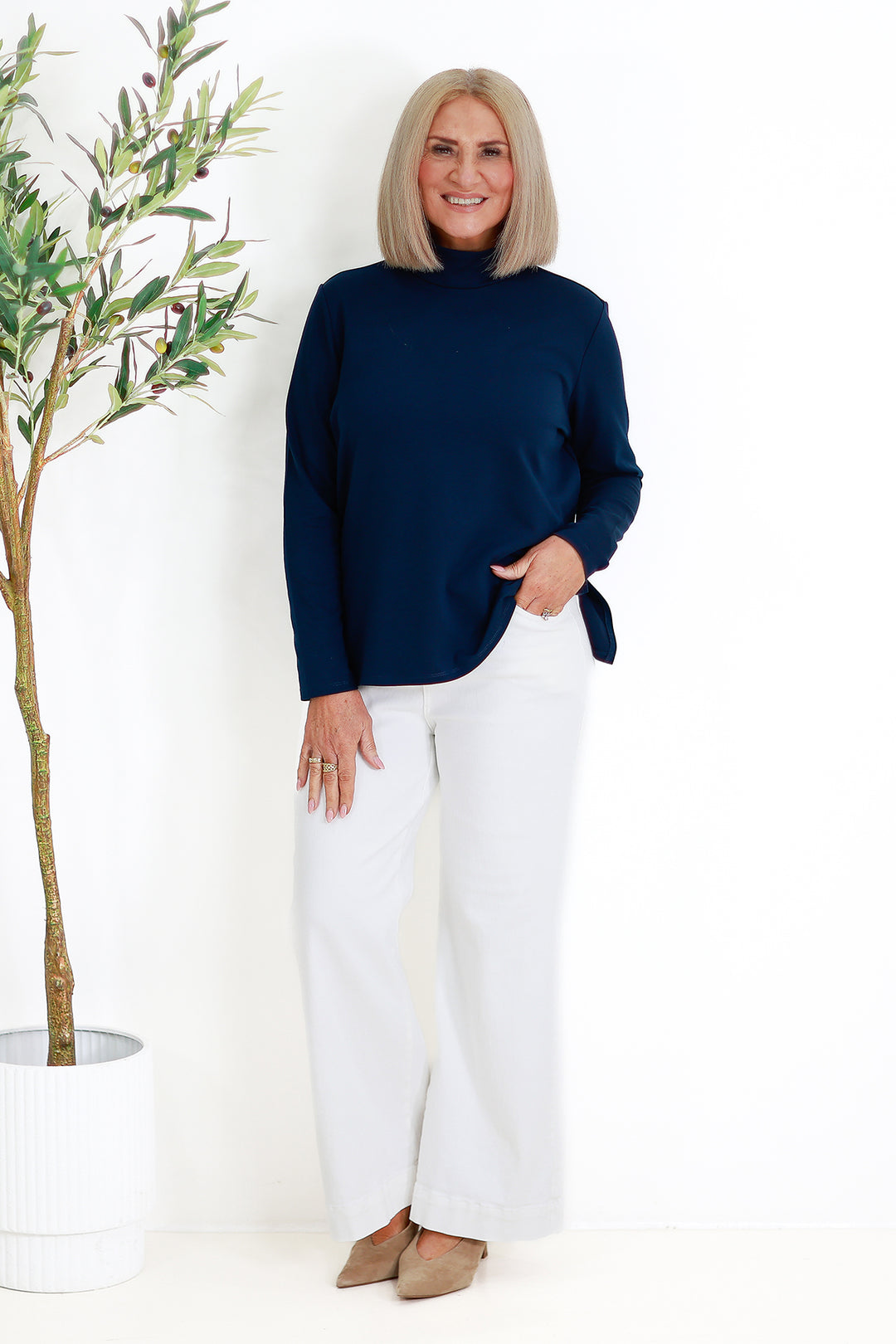 Turtle Neck Skiv | DARK BLUE