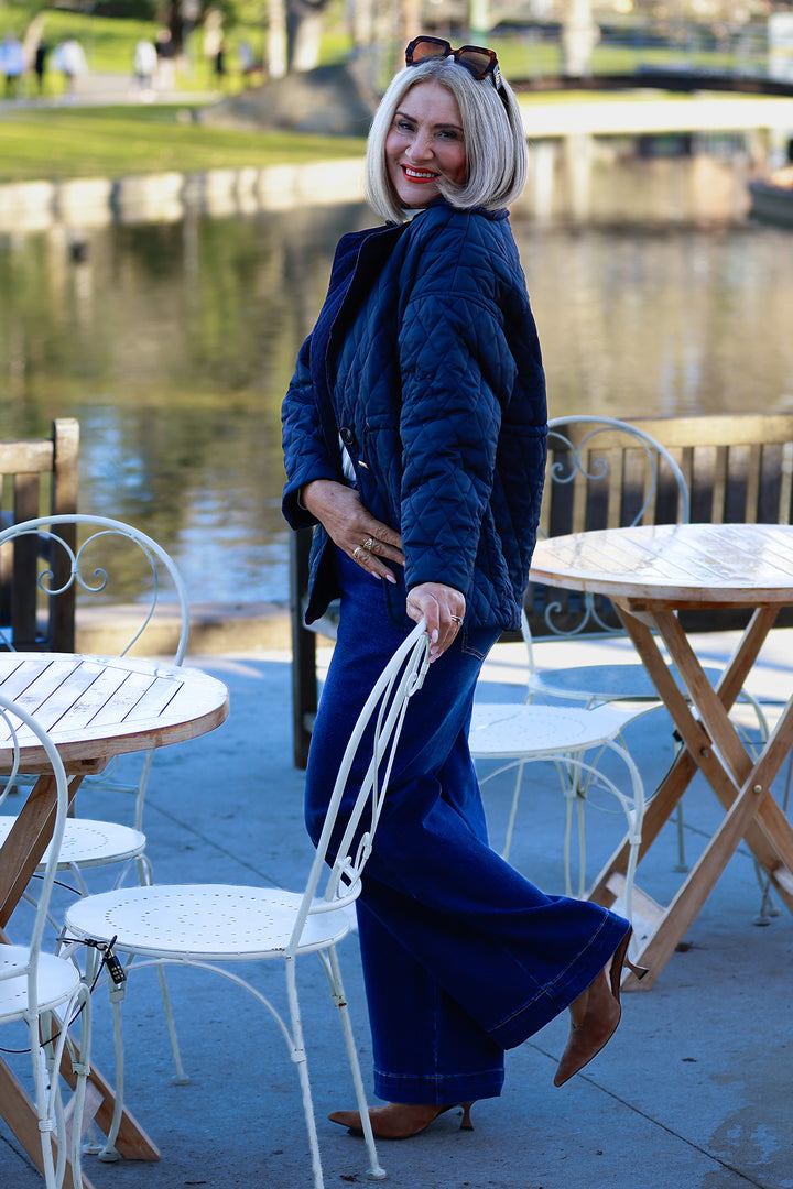 Kirribilli Quilted Jkt | NAVY