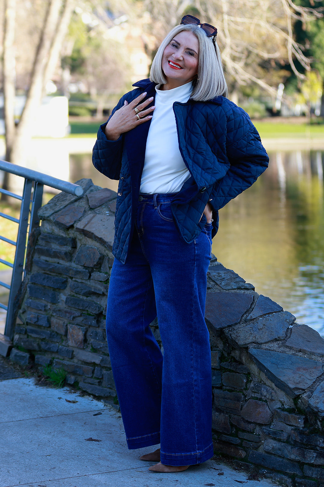 Kirribilli Quilted Jkt | NAVY