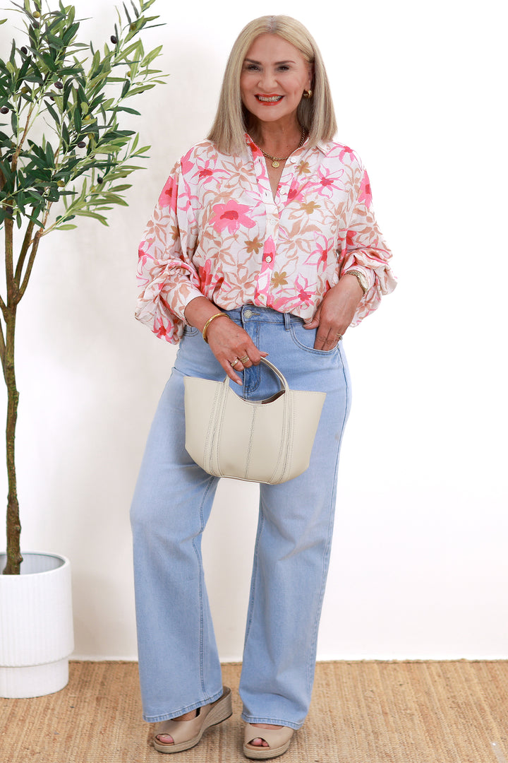 Belamy Shirt | PINK & IVORY