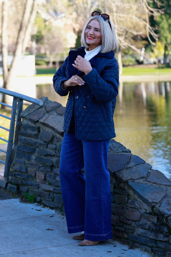 Kirribilli Quilted Jkt | NAVY