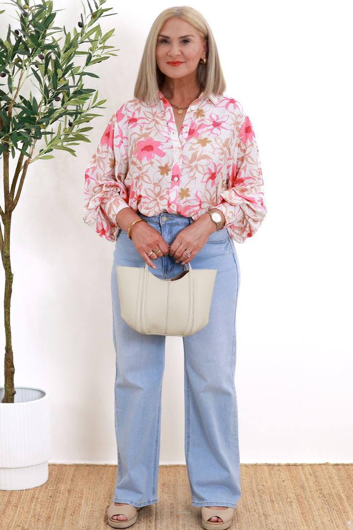 Belamy Shirt | PINK & IVORY