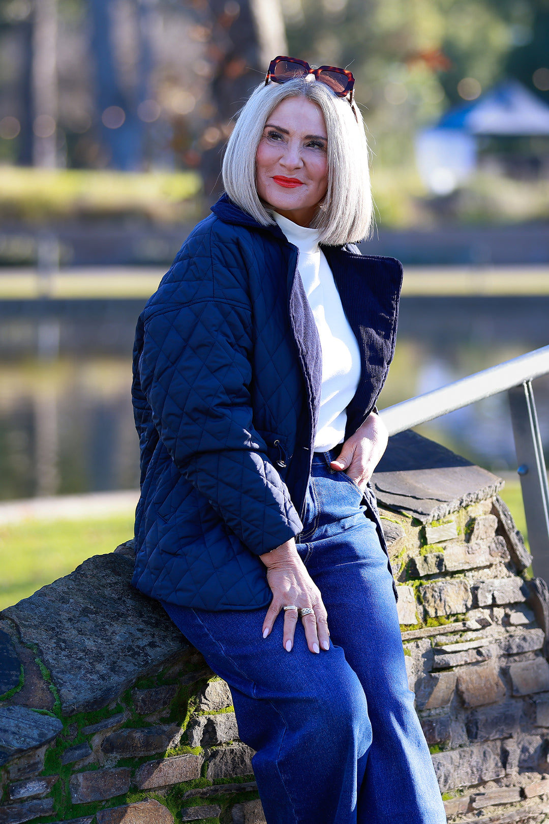 Kirribilli Quilted Jkt | NAVY