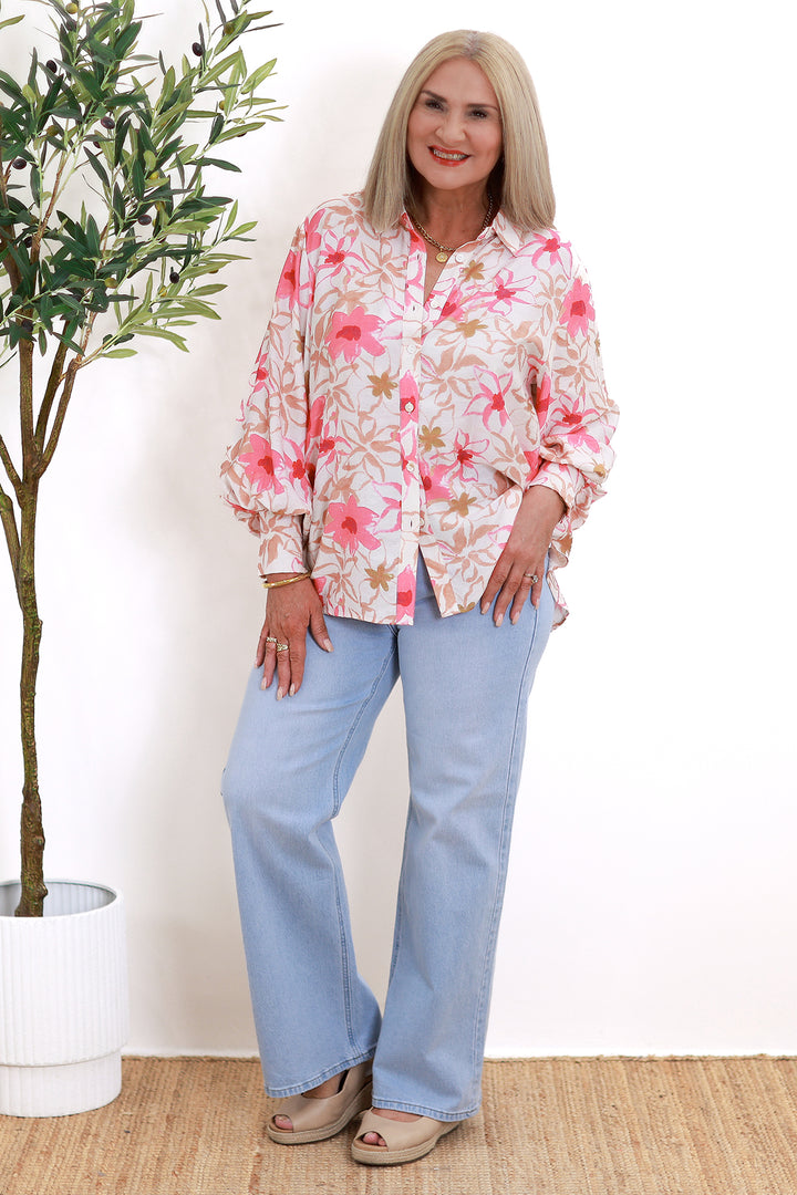 Belamy Shirt | PINK & IVORY