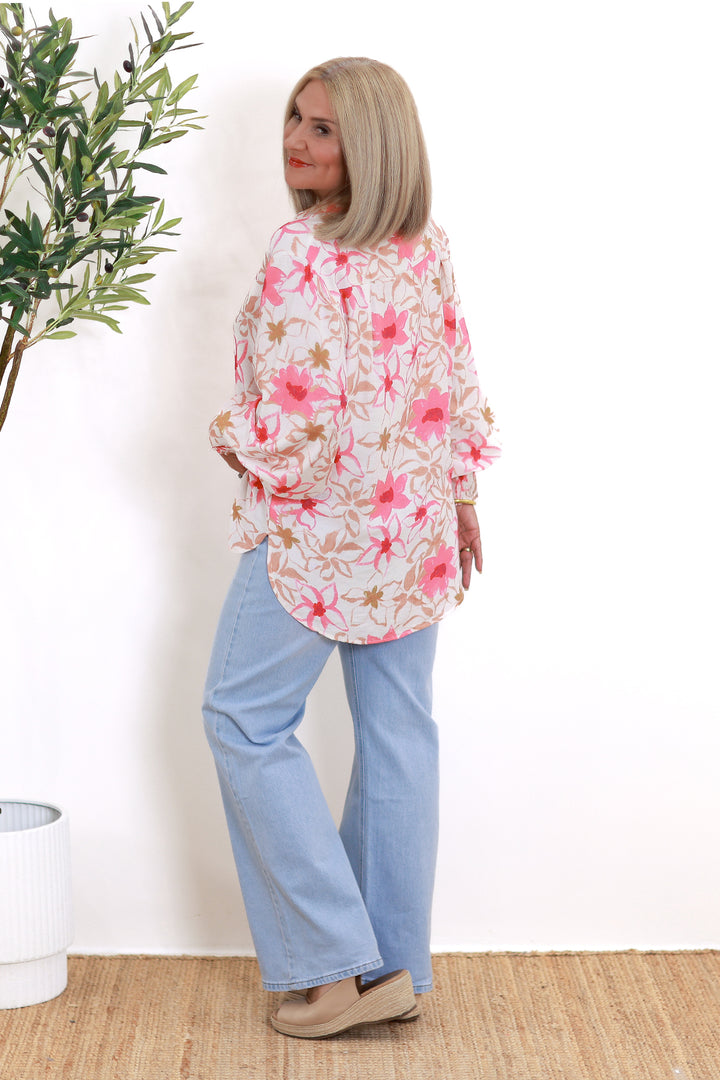 Belamy Shirt | PINK & IVORY