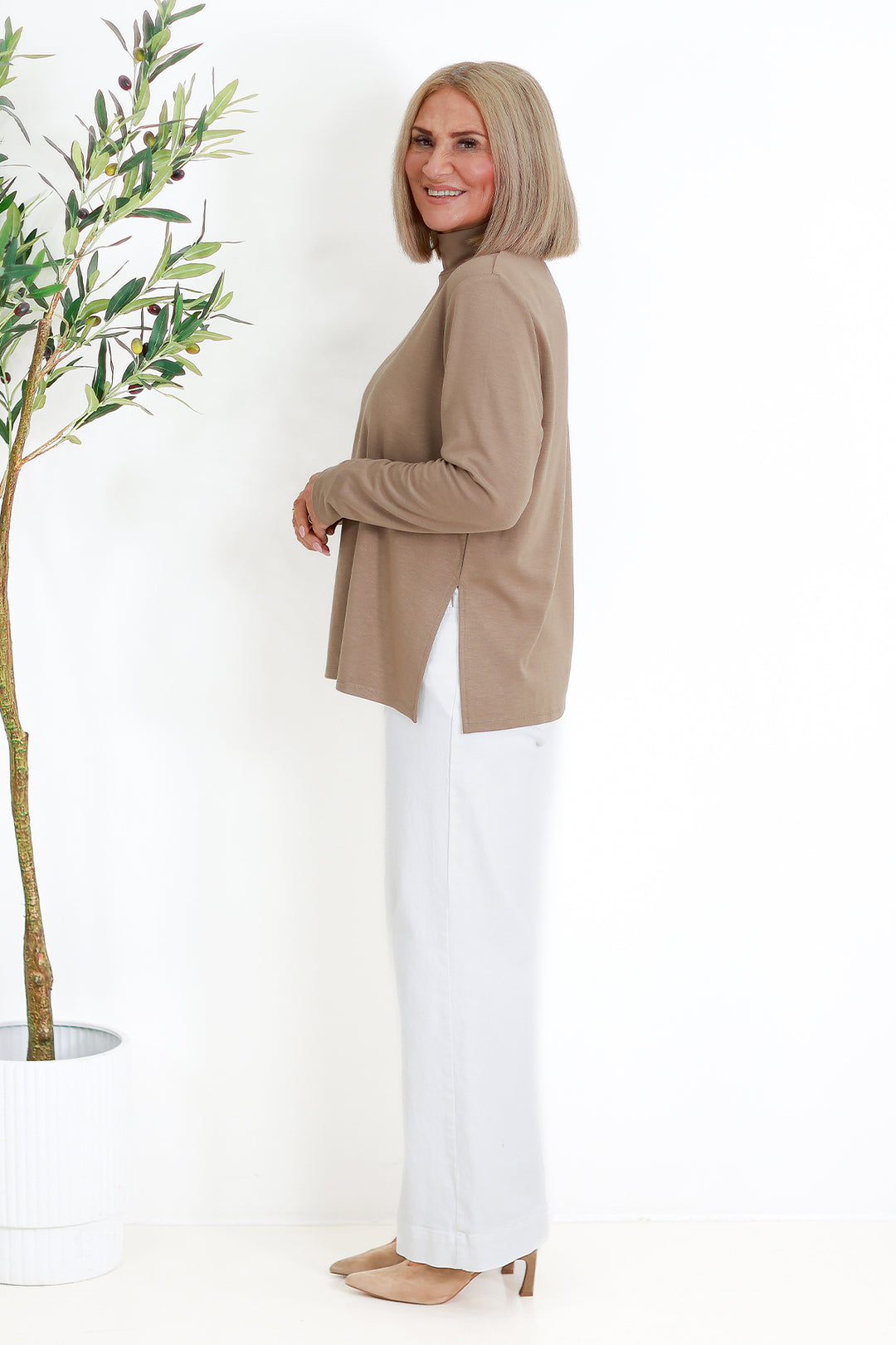Turtle Neck Skiv | TAUPE