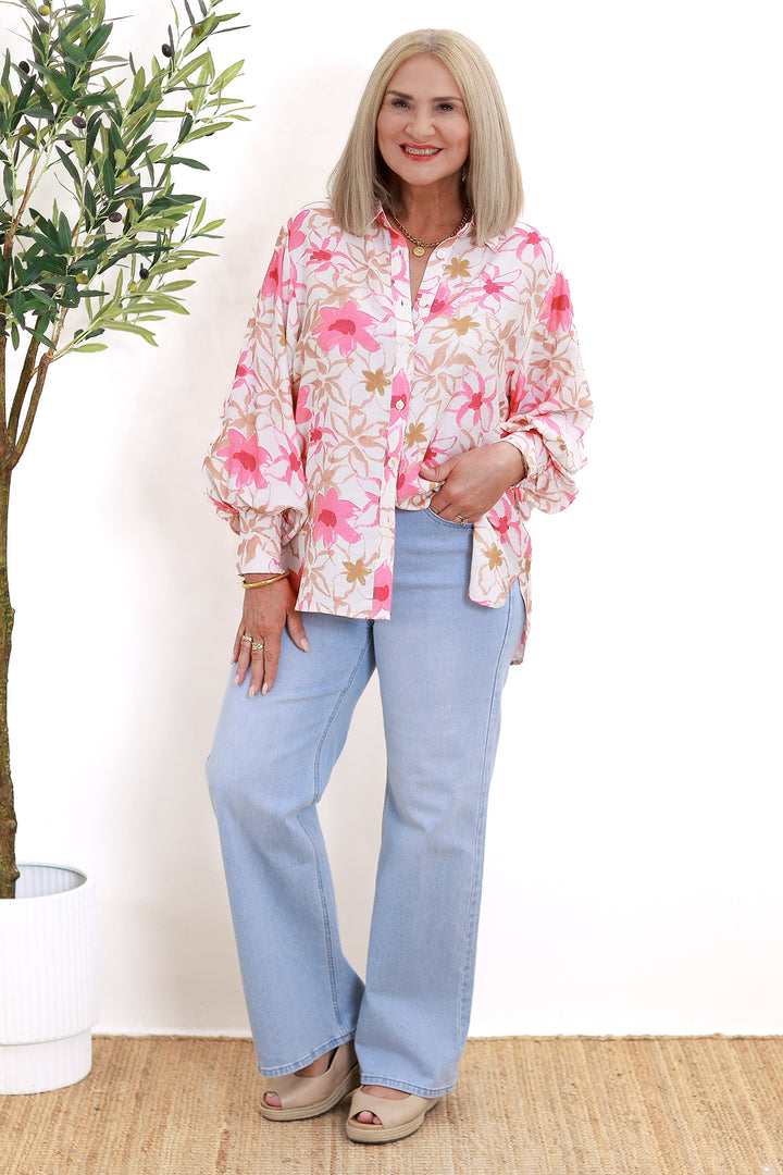 Belamy Shirt | PINK & IVORY