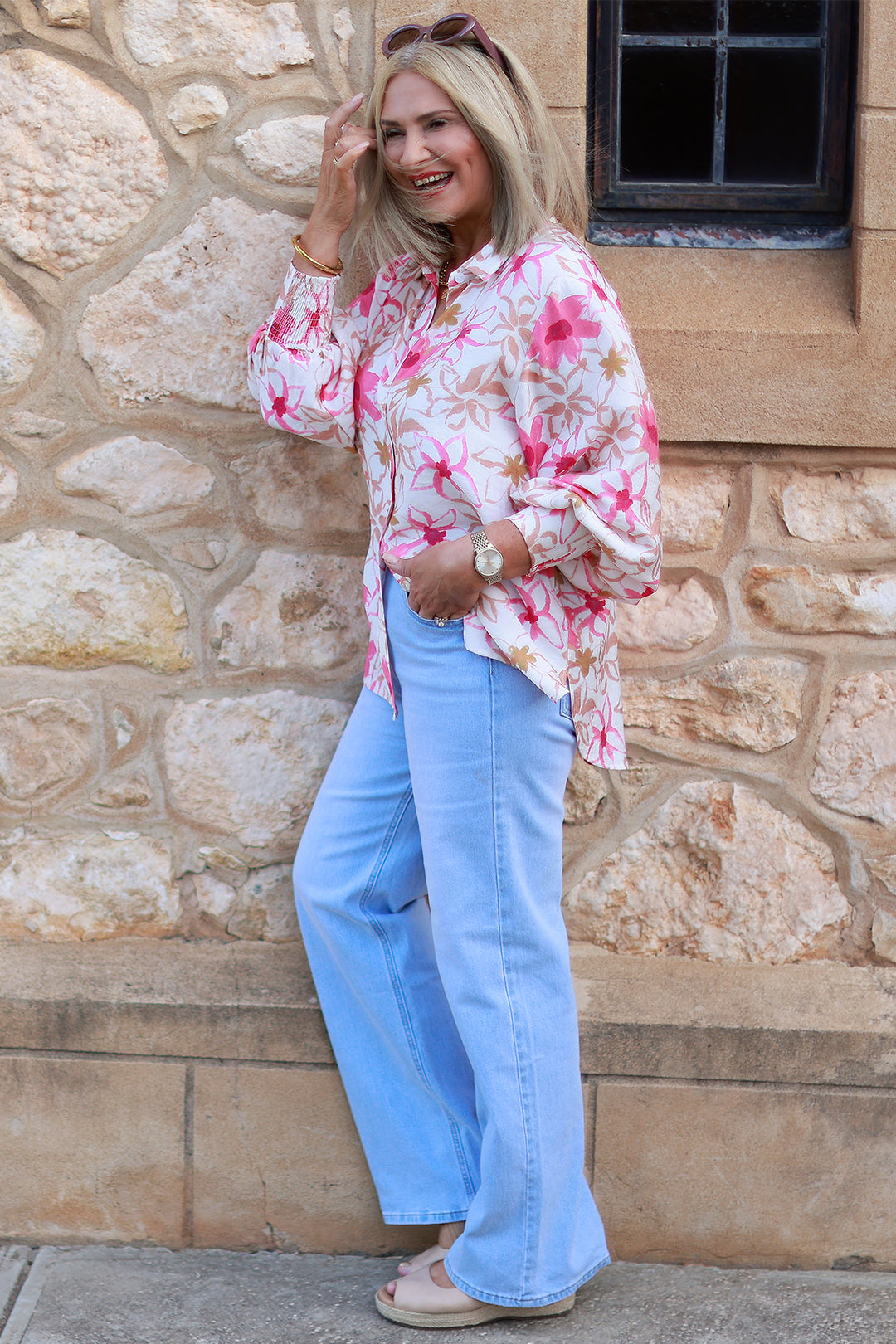 Belamy Shirt | PINK & IVORY