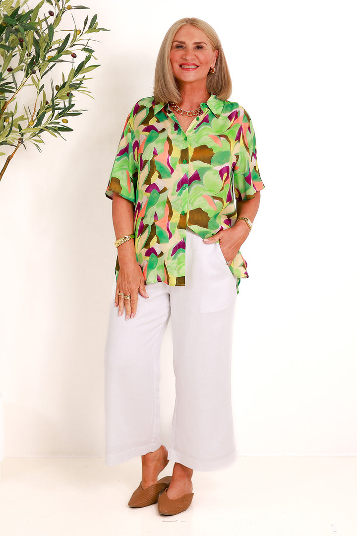 Imara Bell Slv | GREEN MULTI