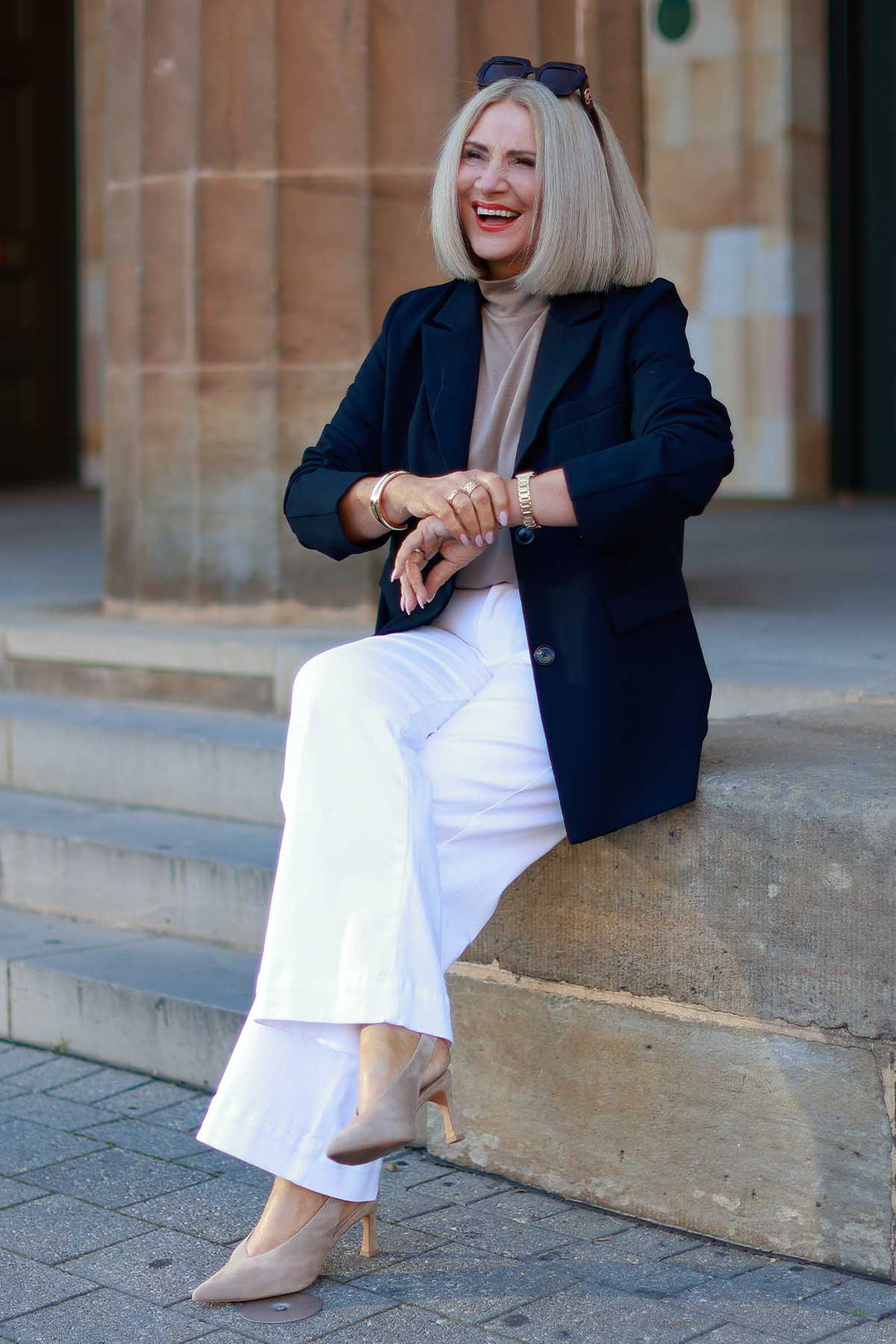 Eden Stretch Blazer | INK NAVY