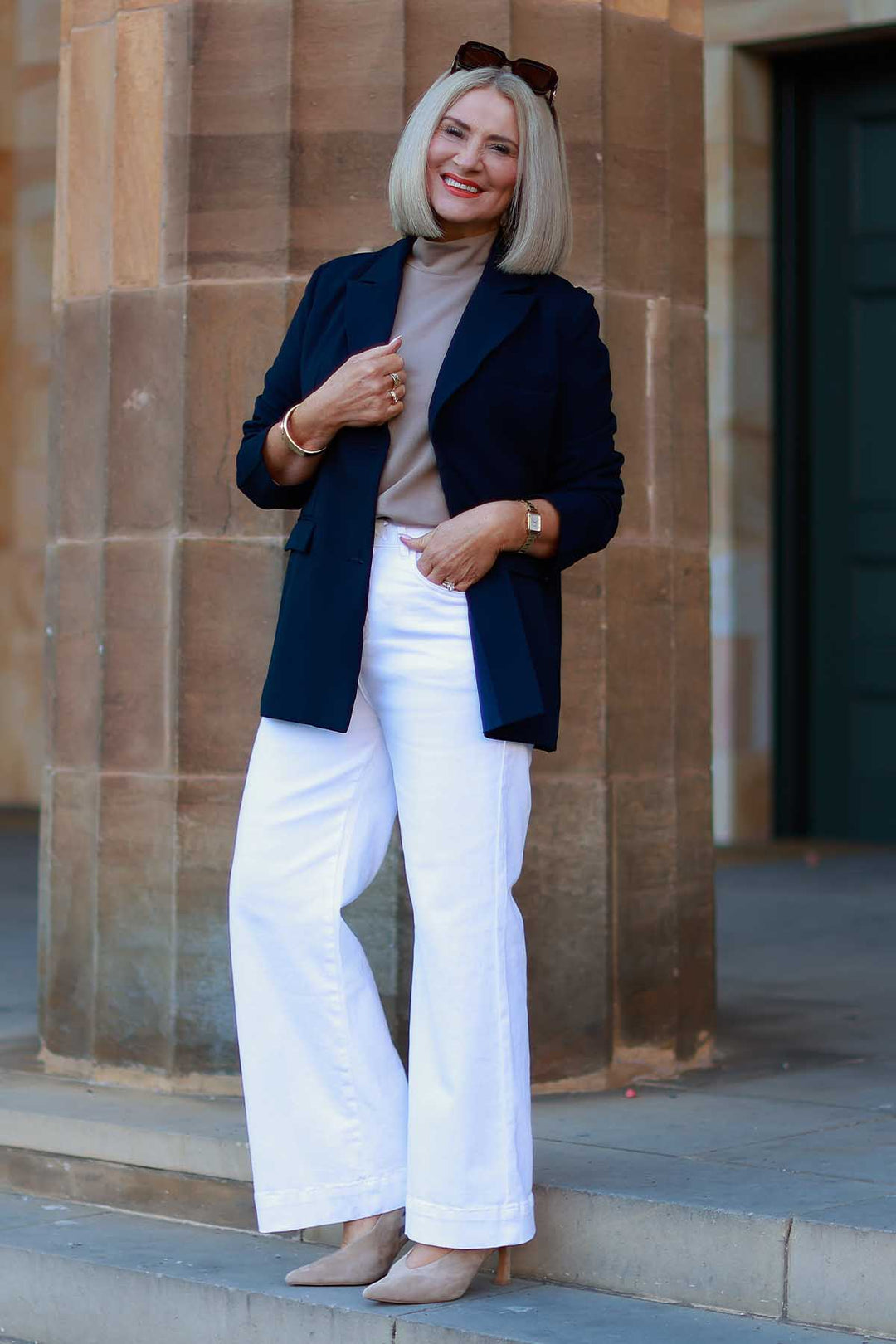 Eden Stretch Blazer | INK NAVY