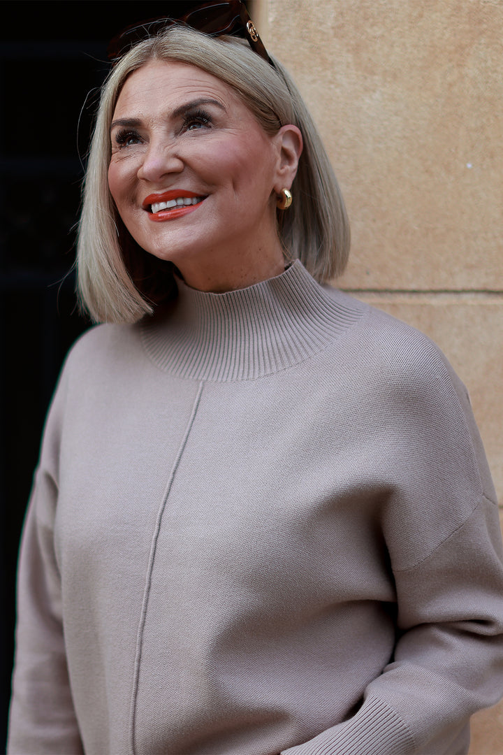 Calla Turtle Neck Knit - Taupe