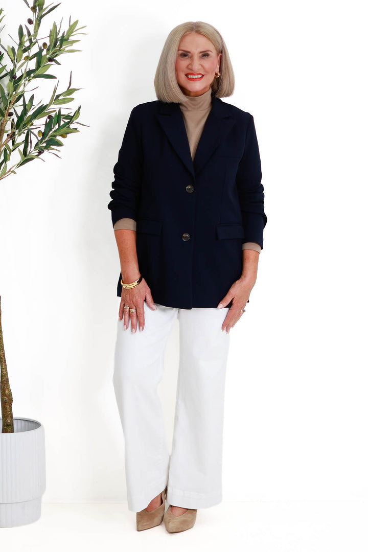 Eden Stretch Blazer | INK NAVY