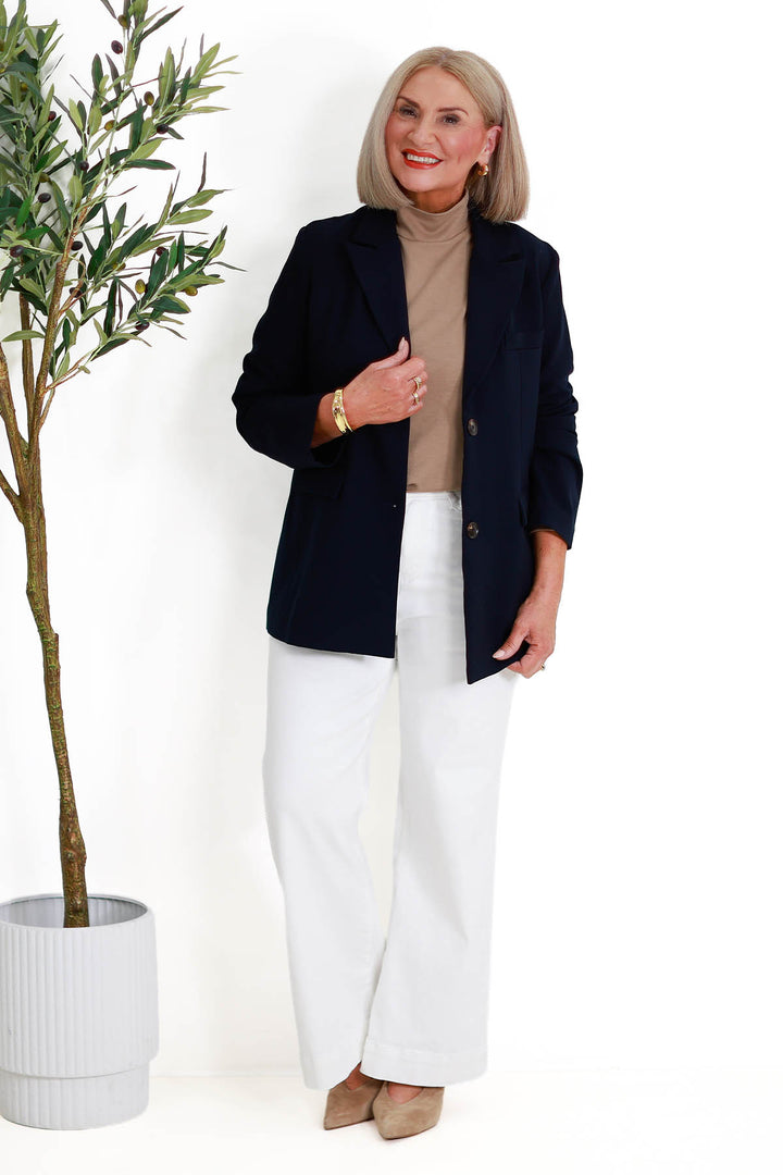 Eden Stretch Blazer | INK NAVY