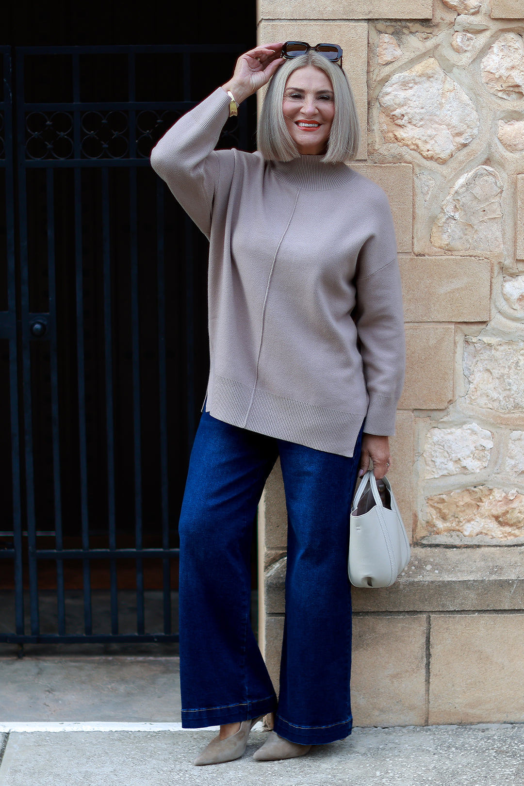 Calla Turtle Neck Knit - Taupe
