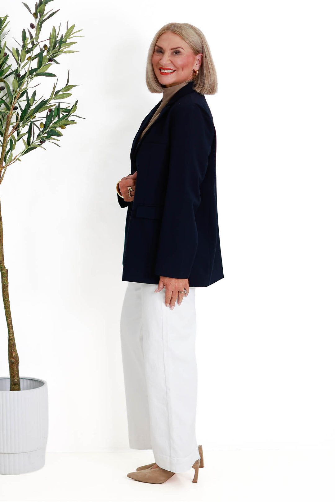 Eden Stretch Blazer | INK NAVY