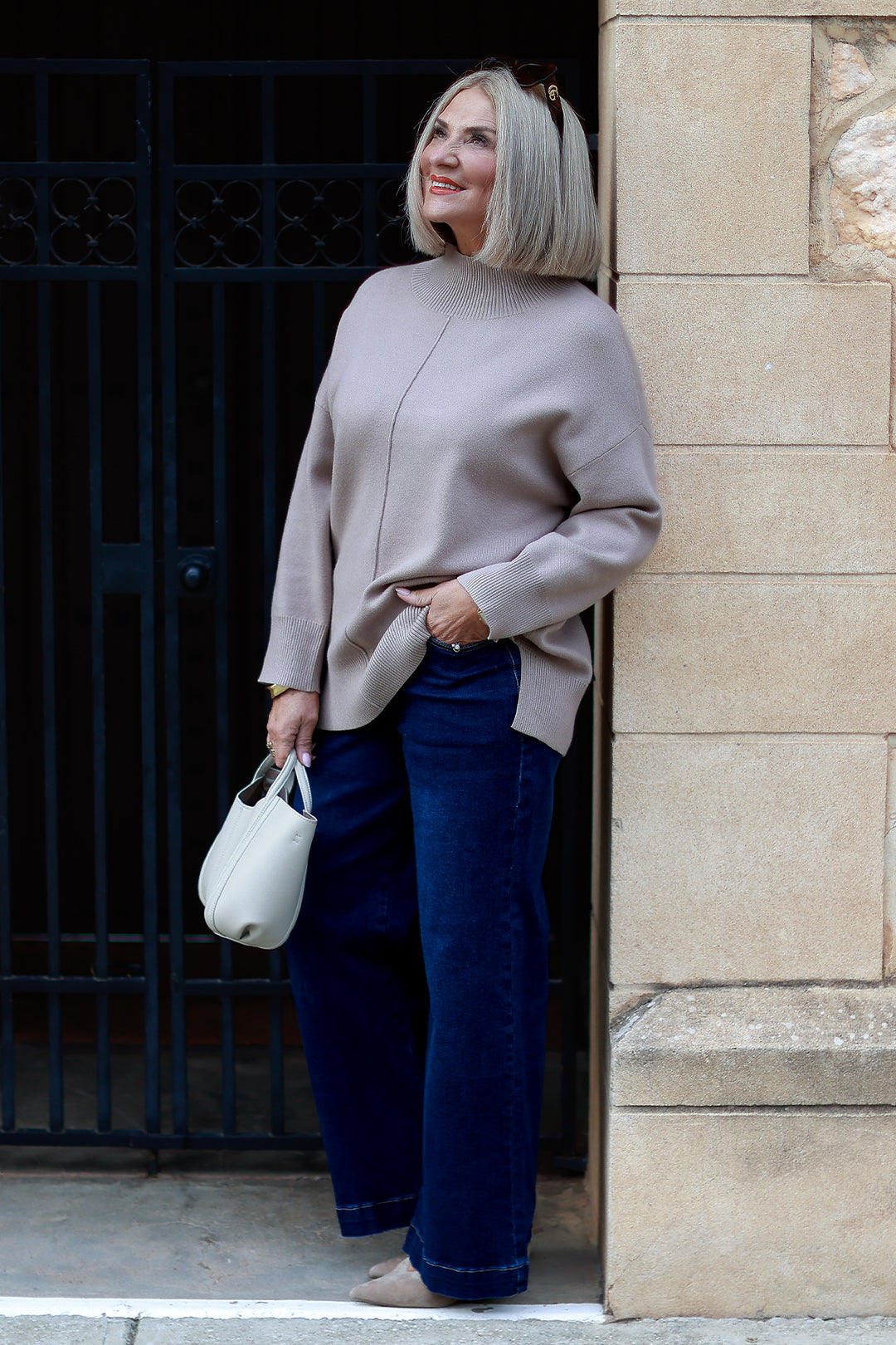 Calla Turtle Neck Knit - Taupe