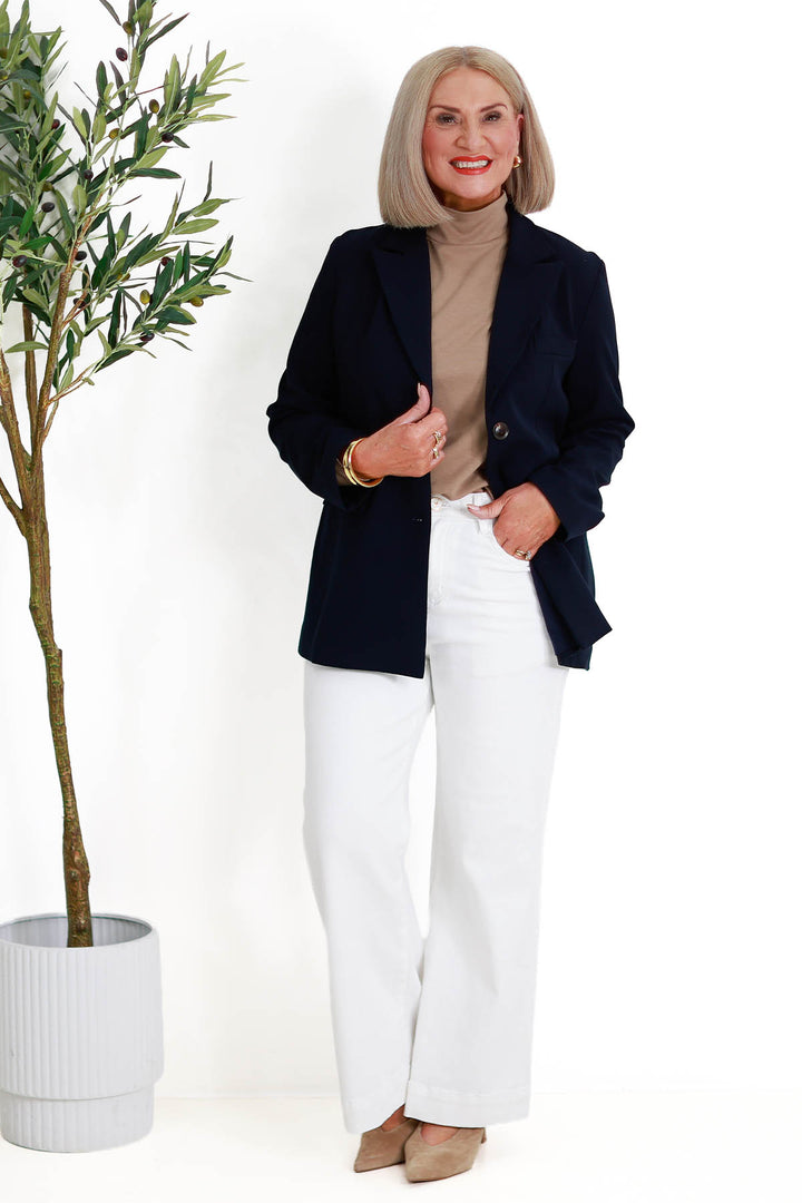 Eden Stretch Blazer | INK NAVY