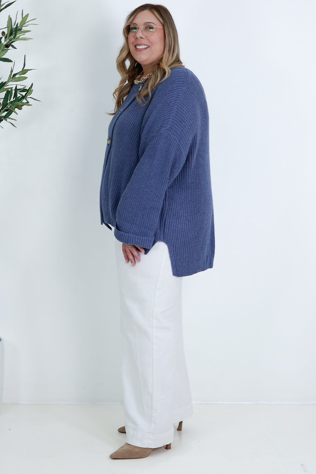 Cross Over Cardi | BLUE DUSK