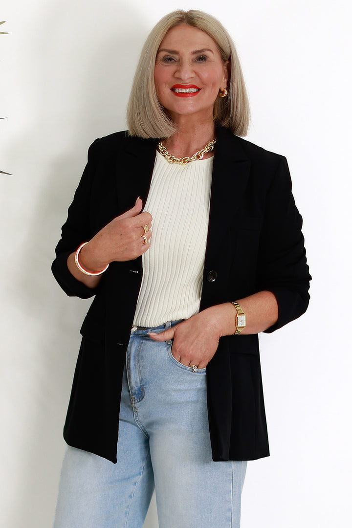 Eden Stretch Blazer |  BLACK