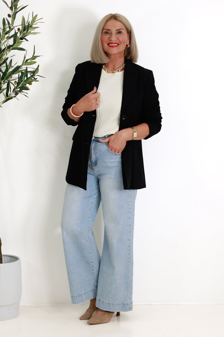 Eden Stretch Blazer |  BLACK