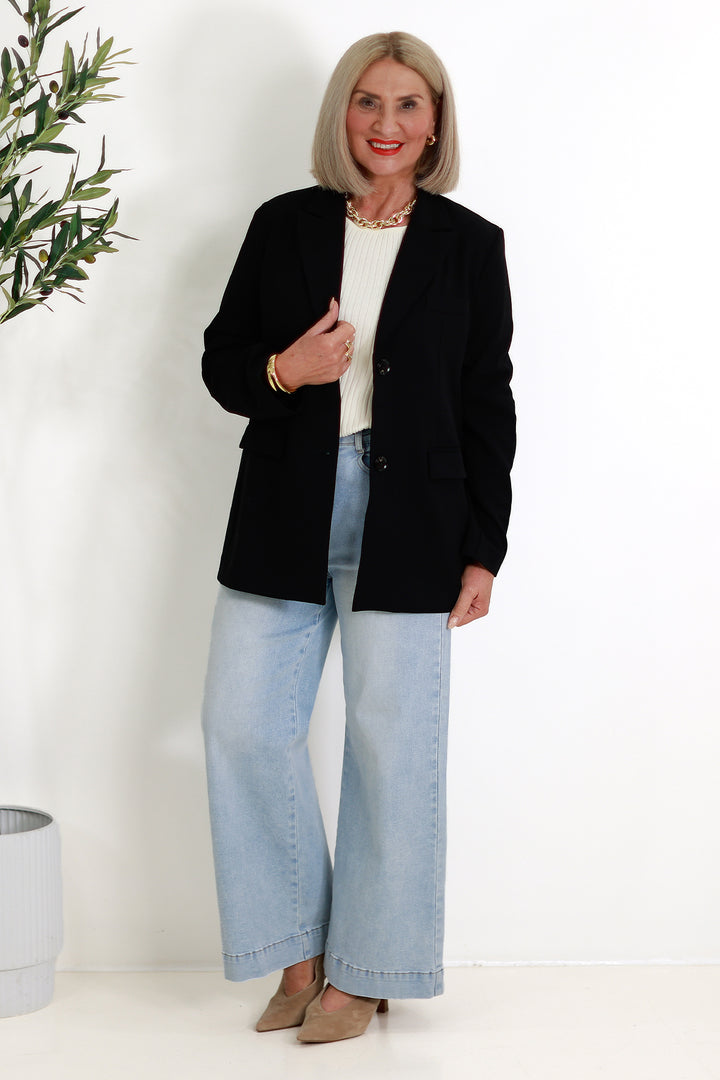 Eden Stretch Blazer |  BLACK
