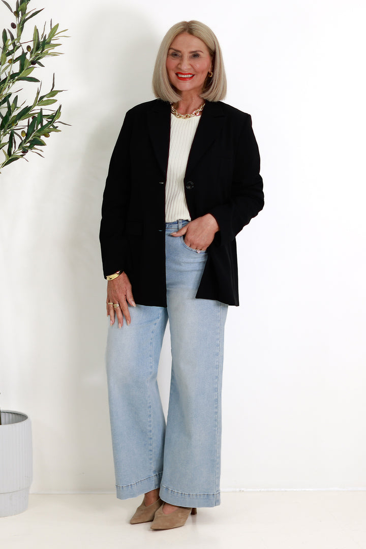 Eden Stretch Blazer |  BLACK
