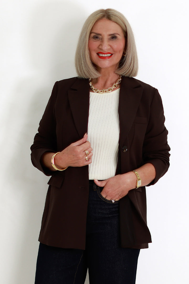 Eden Stretch Blazer |  COCO BROWN