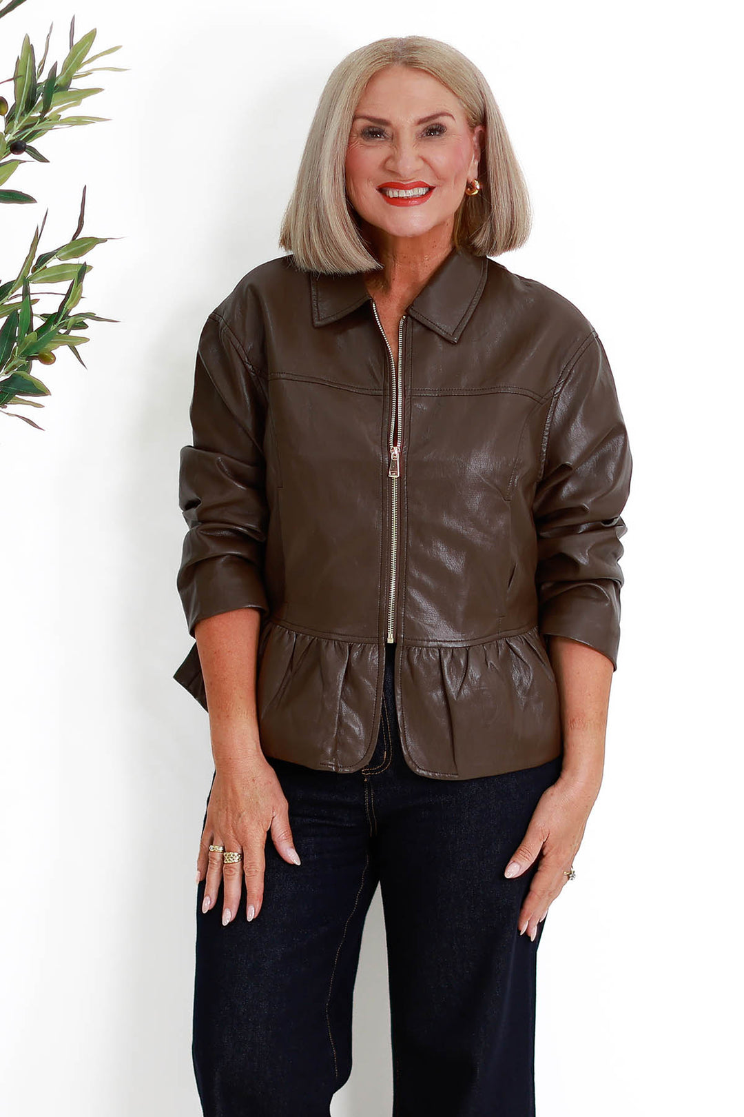 Lucia Peplum Jacket | COCO BROWN