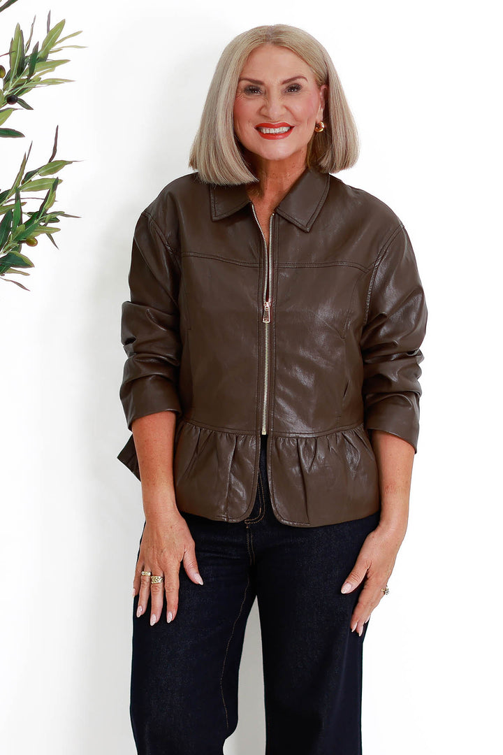 Lucia Peplum Jacket | COCO BROWN