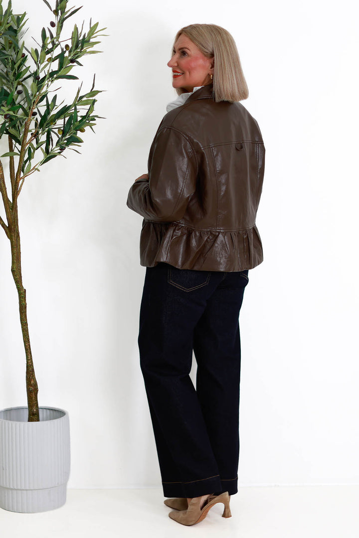 Lucia Peplum Jacket | COCO BROWN