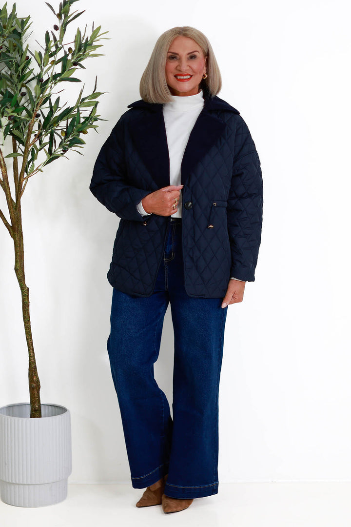 Kirribilli Quilted Jkt | NAVY