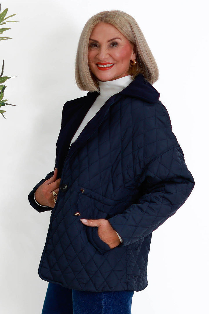 Kirribilli Quilted Jkt | NAVY