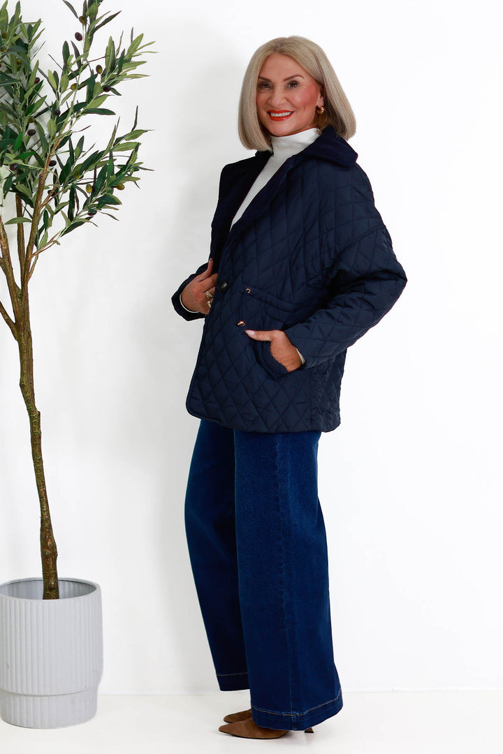 Kirribilli Quilted Jkt | NAVY