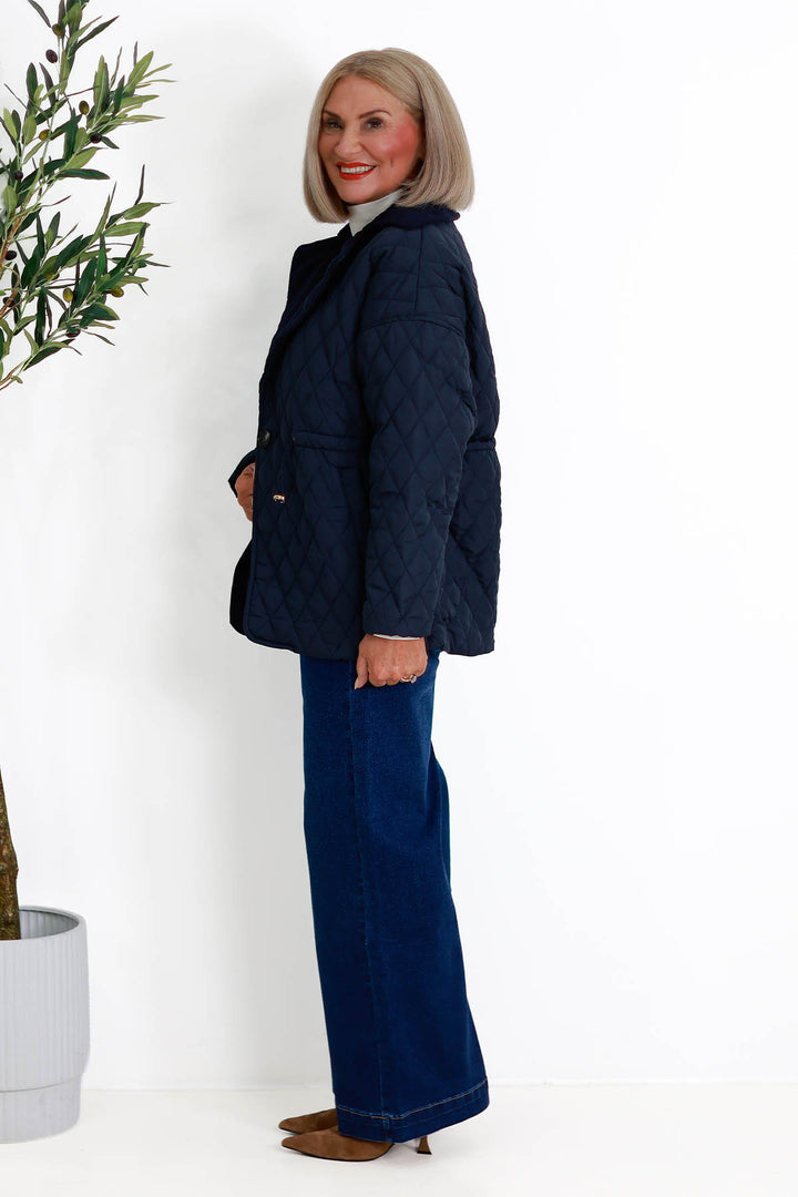 Kirribilli Quilted Jkt | NAVY