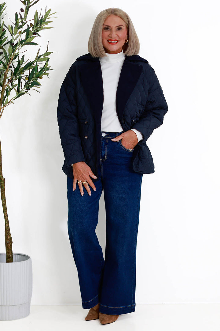 Kirribilli Quilted Jkt | NAVY