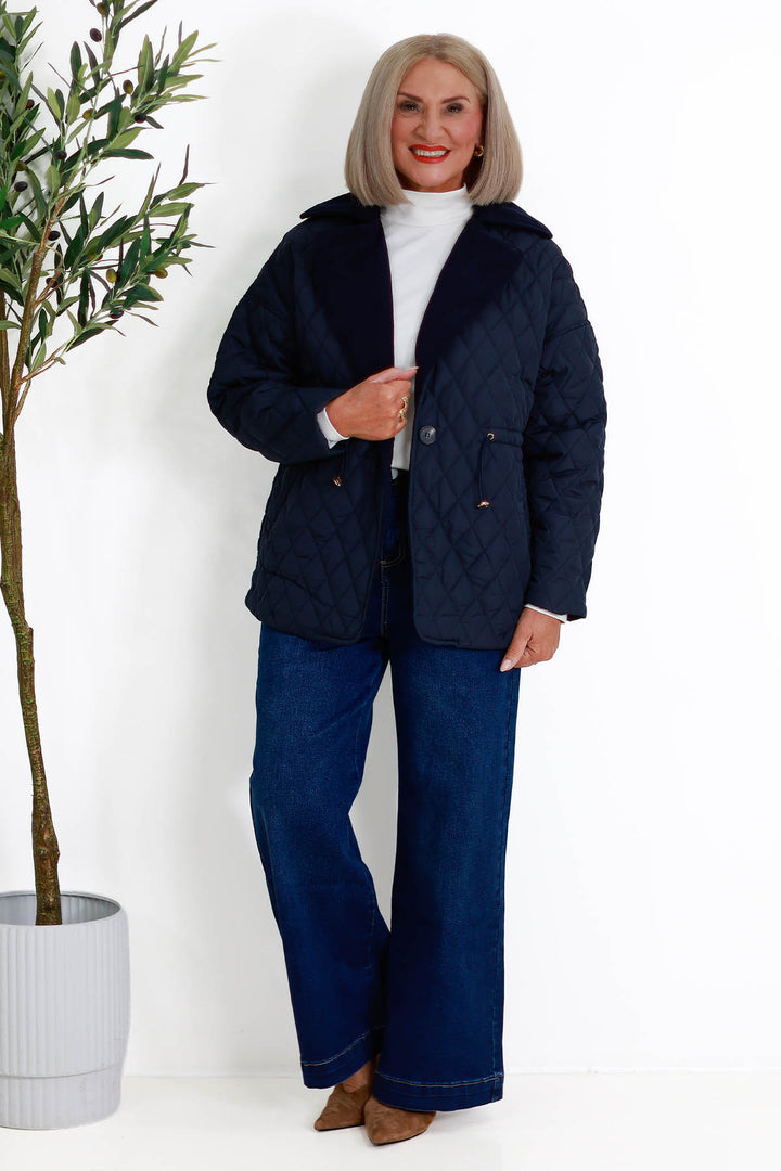 Kirribilli Quilted Jkt | NAVY