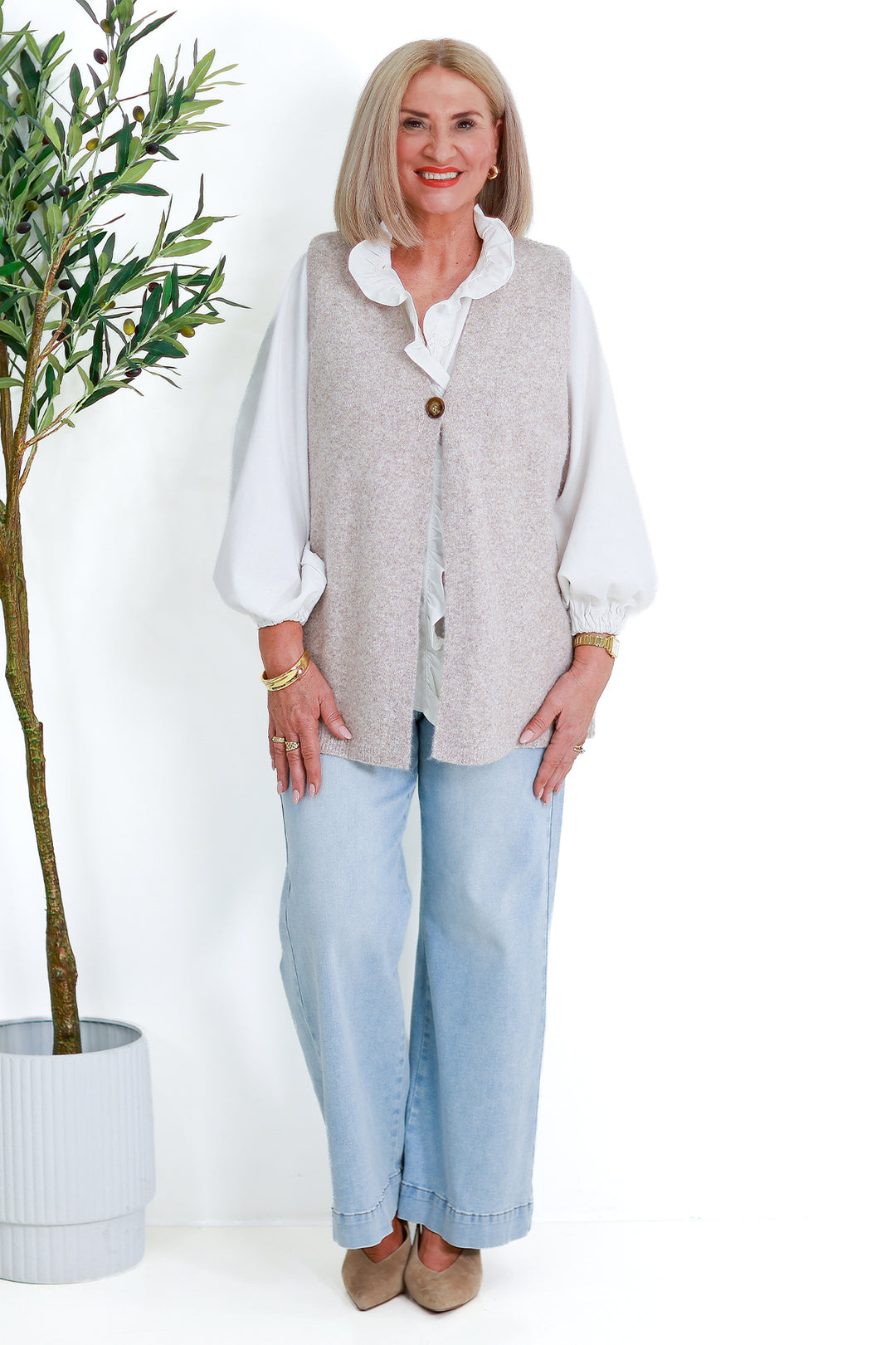 Kalani Vest | TAUPE