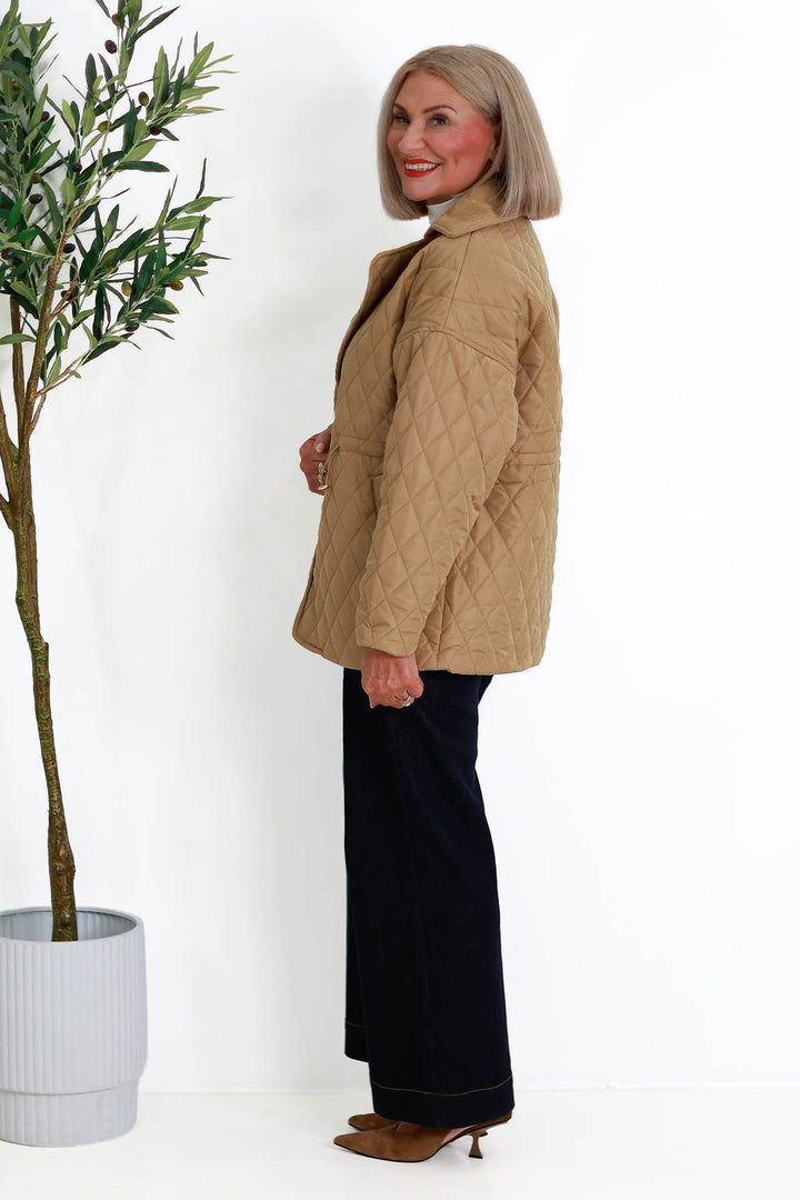 Kirribilli Quilted Jkt | TOFFEE