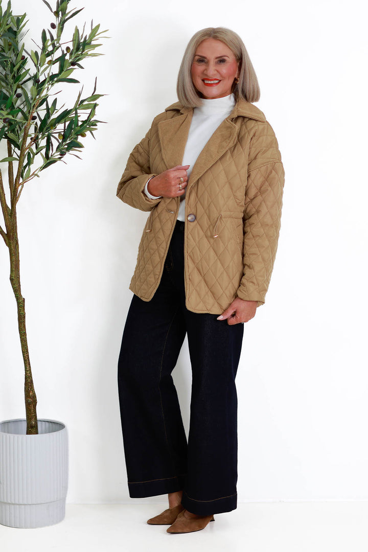 Kirribilli Quilted Jkt | TOFFEE