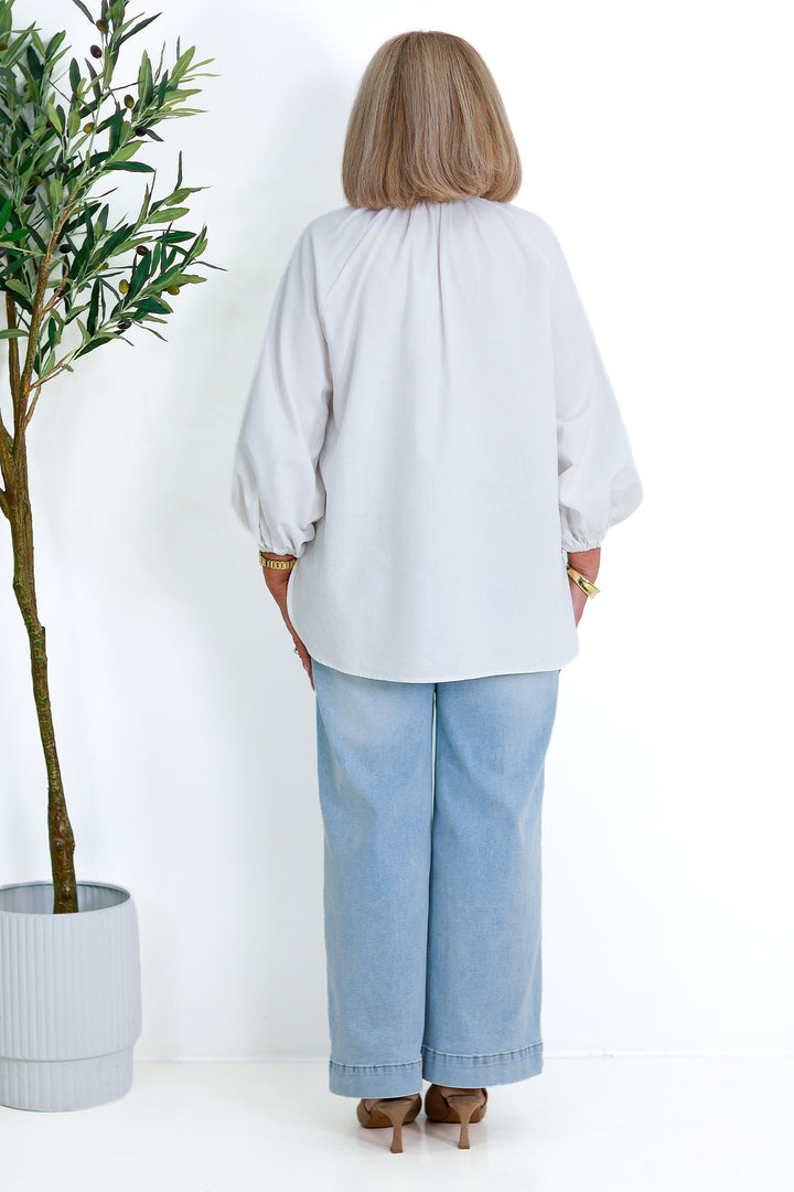 Alessia Frill Shirt | WHITE