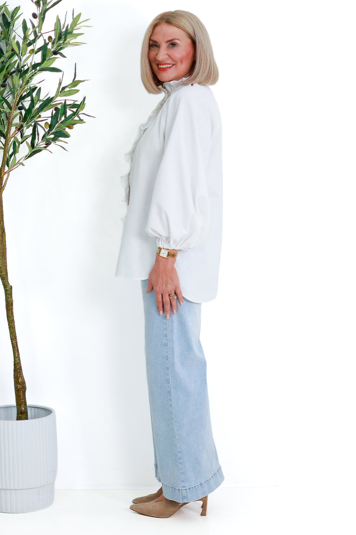 Alessia Frill Shirt | WHITE