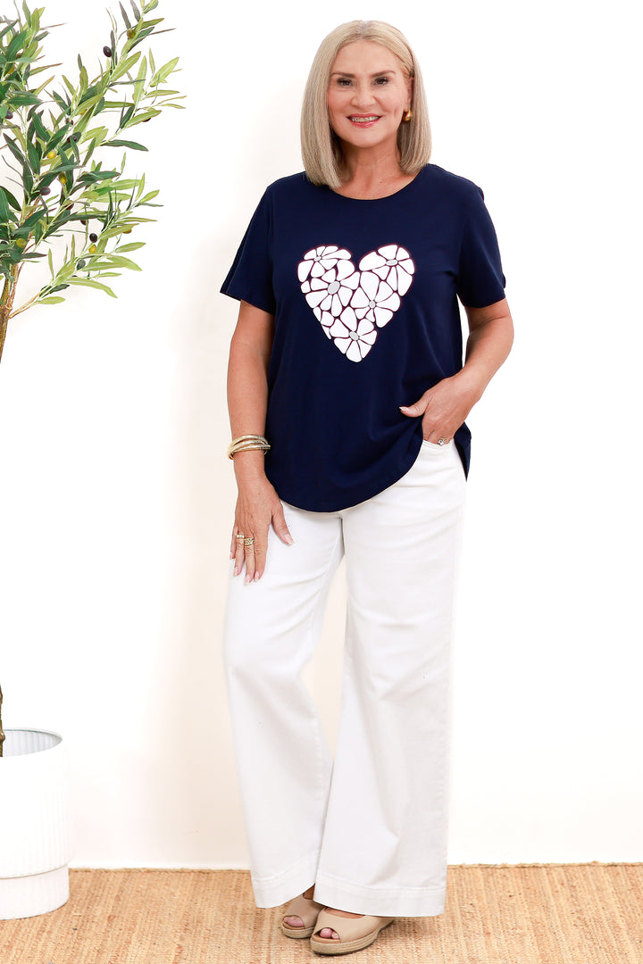 Young Hearts T-Shirt | NAVY