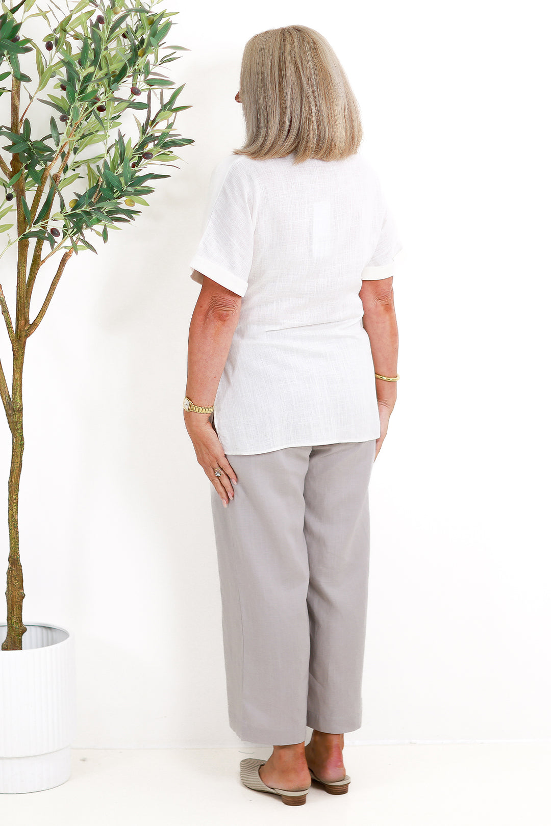 Sterling Collared Tie Shirt | WHITE