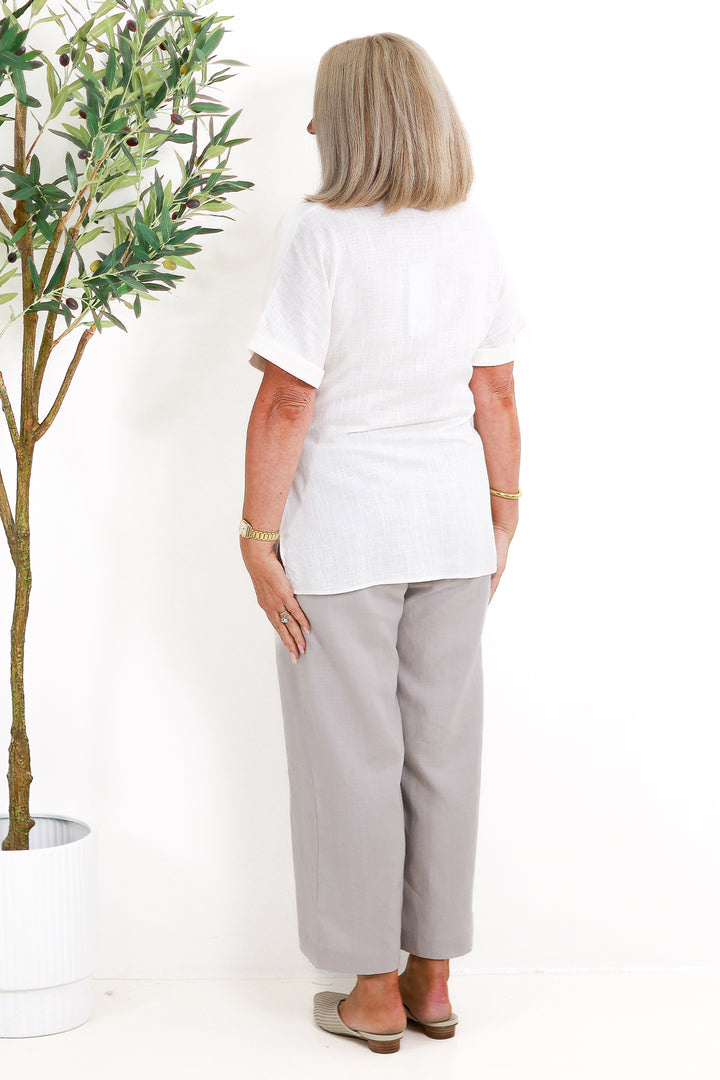 Sterling Collared Tie Shirt | WHITE