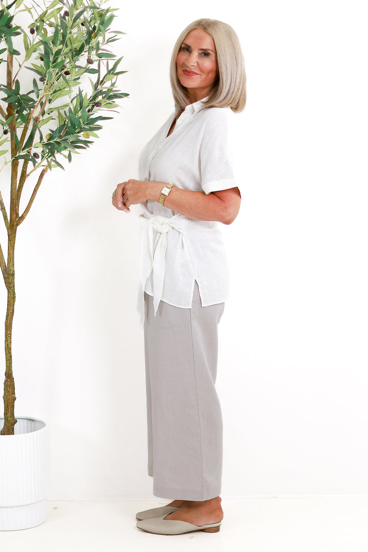 Sterling Collared Tie Shirt | WHITE